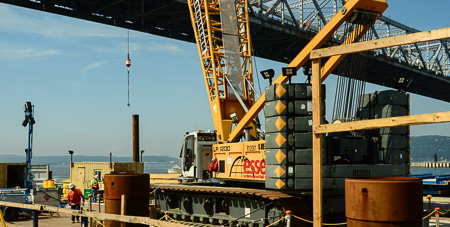 tappan zee -51 vibco vibrators crane shot